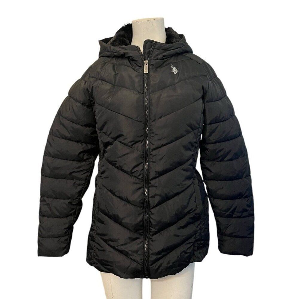 Womens Small Basic Puffer Jacket Warm Lightweight… - image 1